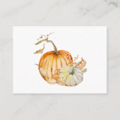 秋素朴カボチャひまわり木のブックリクエスト エンクロージャーカード (裏面)