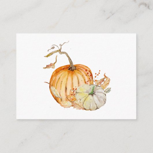 秋素朴カボチャひまわり木のブックリクエスト エンクロージャーカード (裏面)