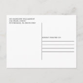 秋素朴カボチャフローラライト日付を保存 案内ポストカード (裏面)