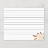 秋素朴カボチャブライダルシャワーレシピカード (裏面)