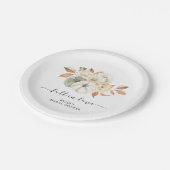 秋素朴カボチャブライダルシャワー ペーパープレート (アングル)