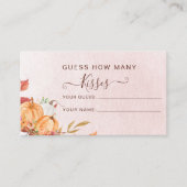 秋素朴カボチャ何個のキスブライダルゲーム エンクロージャーカード (正面)