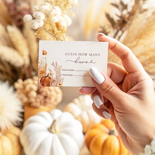 秋素朴カボチャ何個のキスブライダルゲーム エンクロージャーカード