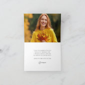 秋素朴カボチャ写真21歳の誕生日の折り畳み サンキューカード (内部)