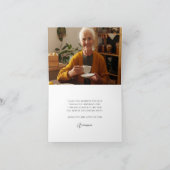 秋素朴カボチャ写真70誕生日折り畳み サンキューカード (内部)