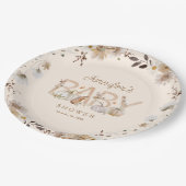 秋素朴カボチャ及びフローラベビーシャワー ペーパープレート (アングル)