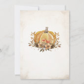 秋素朴カボチャ感謝祭ディナーウォーターカラー 招待状 (裏面)