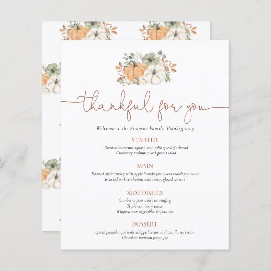 秋素朴カボチャ感謝祭 (正面/裏面)