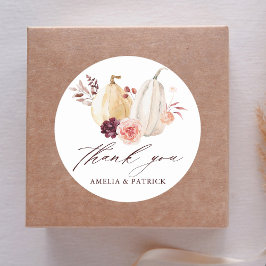 秋素朴カボチャ秋結婚の感謝 ラウンドシール