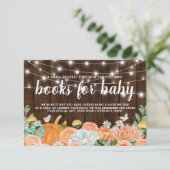 秋素朴カボチャ赤ちゃんシャワーが本をもたらす 招待状 (スタンド正面)