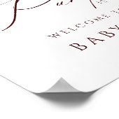 秋素朴カボチャ赤ちゃんシャワー歓迎サイン ポスター (角)