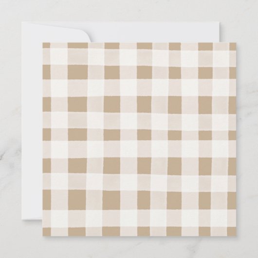 秋素朴カボチャ赤ちゃんシャワー秋イン恋 招待状 (裏面)