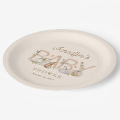 秋素朴カボチャ赤ちゃんシャワー ペーパープレート (アングル)