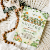 秋素朴カボチャ赤ちゃんシャワー 招待状