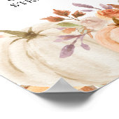 秋素朴カボチャOnederful誕生日フォトブース ポスター (角)