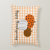 秋素朴カボンプキンハッピーサンクスギビングプレイド アクセントクッション (裏面(縦))