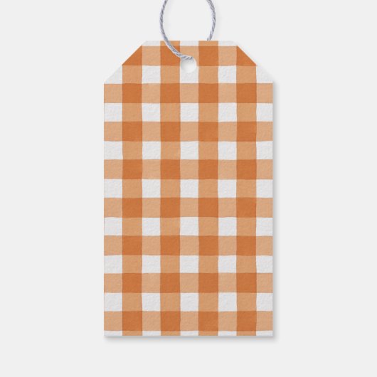 秋素朴カボンプキンファームハウスバッファローチェック ギフトタグ (裏面)