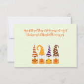 秋素朴カントリーオレンジカボンプキンサンクスギビング サンキューカード (裏面)