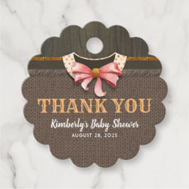 秋素朴カントリー赤ちゃんシャワーありがとう フェイバータグ