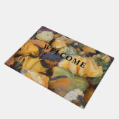 秋素朴グルズオレンジグリーンウェルカムドアマット ドアマット (アングル)