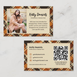 秋素朴コテージコーレプライドカスタムフォト 名刺