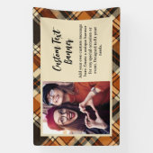 秋素朴コテージコーレプライドカスタムフォト 横断幕 (縦)