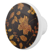 秋素朴ゴールデン葉エレガント秋 セラミックノブ (右)