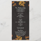 秋素朴ゴールデン葉結婚式 プログラム (裏面)