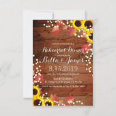 秋素朴サンフラワーリハーサルディナー招待状 招待状 (正面)