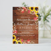 秋素朴サンフラワーリハーサルディナー招待状 招待状 (スタンド正面)