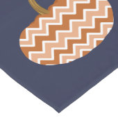 秋素朴シボロンパンプキンス&ネイビーブルー ロングテーブルランナー (コーナー)