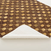 秋素朴シャビーシック金ゴールドカボチャヴィンテージ シェルパブランケット (3/4)