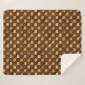 秋素朴シャビーシック金ゴールドカボチャヴィンテージ シェルパブランケット (正面(横))