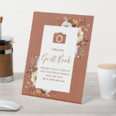 秋素朴テラコッタフォトゲストブ結婚ック 台座サイン (インサイチュ)