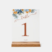 秋素朴テラコッタブルーユーカリ結婚プス アクリルサイン (正面)