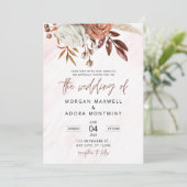 秋素朴テラコッタボホ結婚ズ 招待状 (スタンド正面)