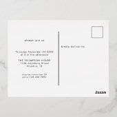 秋素朴テラコッタ花模様感謝祭ディナー 箔招待状ポストカード (裏面)