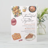 秋素朴トルコ感謝感謝祭ディナー 招待状 (スタンド正面)