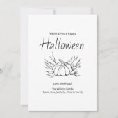 秋素朴ハッピーハローウィンシンプルパンプキン シーズンカード (正面)