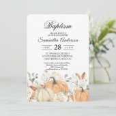 秋素朴バプテスマ | 水彩かぼちゃ 招待状 (スタンド正面)