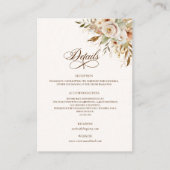 秋素朴バラ植物台本 エンクロージャーカード (正面)