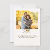 秋素朴バラ植物台本 サンキューカード (裏面)