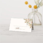 秋素朴バラ植物台本 プレイスカード (正面)