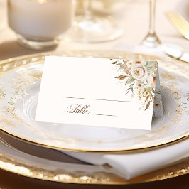 秋素朴バラ植物台本 プレイスカード