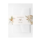 秋素朴バラ植物台本 招待状ベリーバンド (正面例)