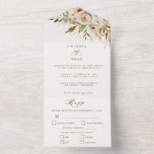 秋素朴バラ植物学 オールインワン招待状 (内側)