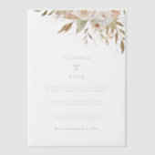 秋素朴バラ植物学 ベラム紙招待状 (正面)