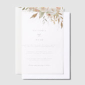 秋素朴バラ植物学 ベラム紙招待状 (オフセット)