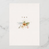 秋素朴バラ植物学 箔招待状 (裏面)