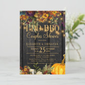 秋素朴バーンウッド私はbbqカップルのシャワーを行う 招待状 (スタンド正面)